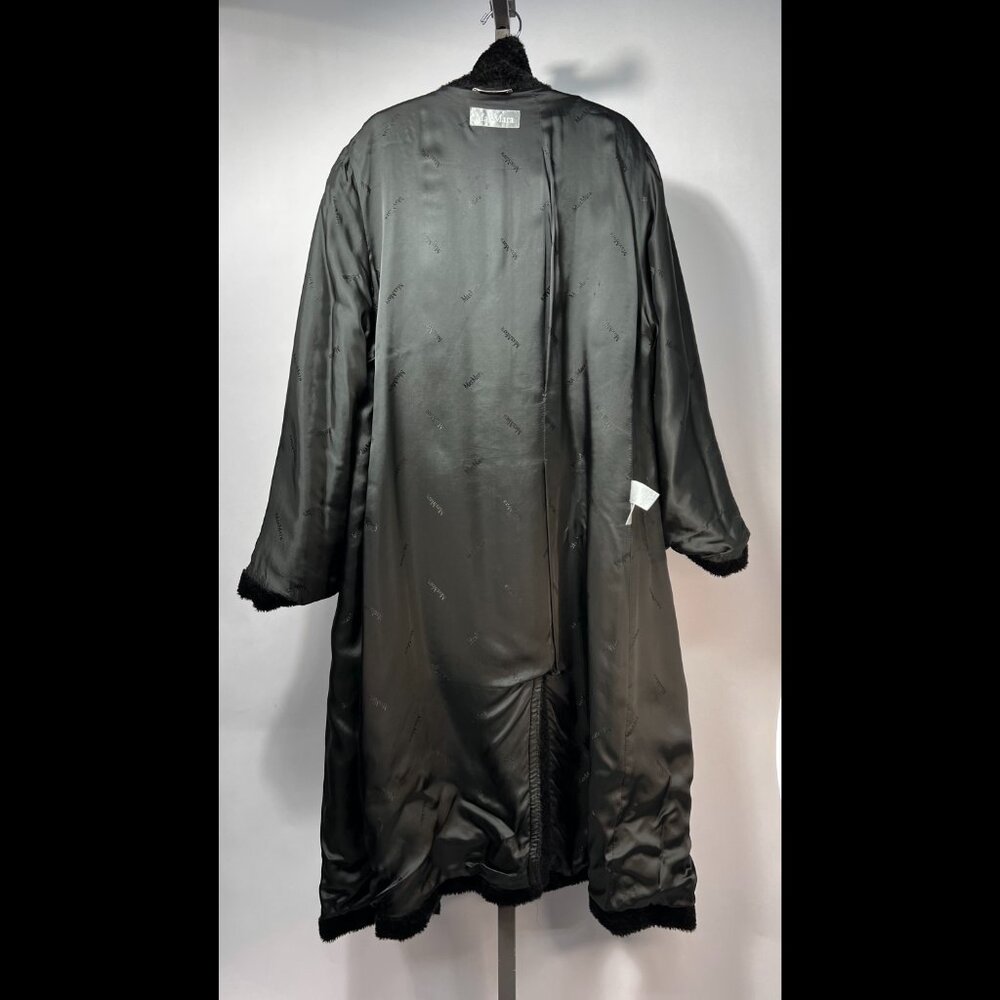 MaxMara Black Teddy Coat with High Collar - Picture 5 of 10